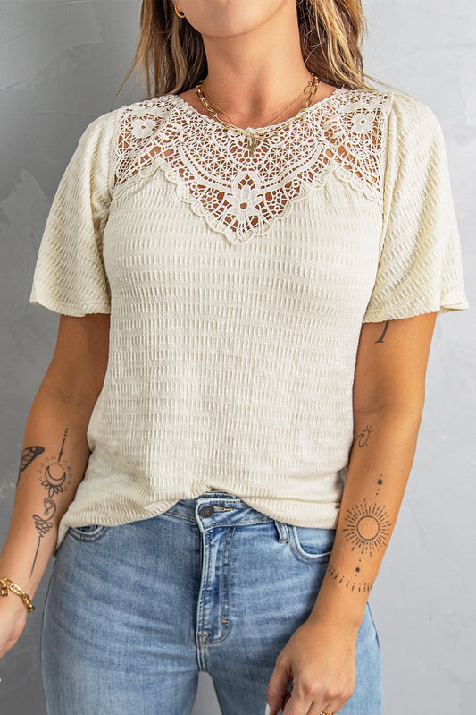 Crochet Short Sleeve Top